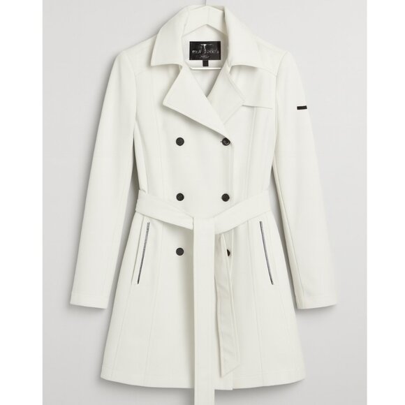 London Fog Classic Rain Trench Coat – Stone Ivory, Size M - Picture 3 of 11